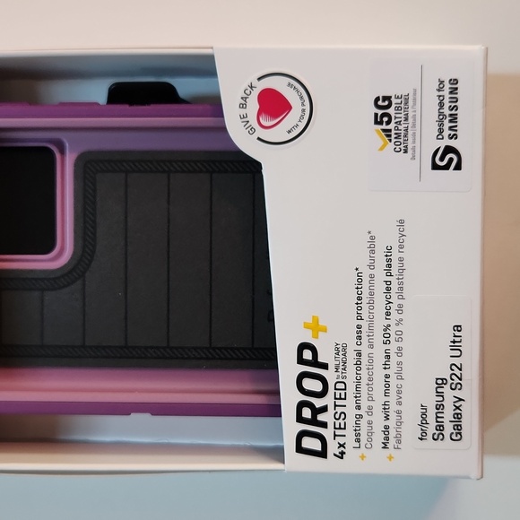 Happy Purple Otterbox Defender Pro for Samsung Galaxy S22 Ultra - Picture 2 of 3